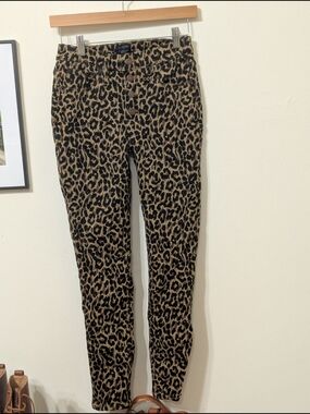 J.Crew High-Rise Skinny Jeans in Leopard Print